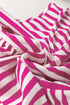 Mixed Stripe Print Sleeveless Tiered Loose Fit Casual Mini Tank Dress